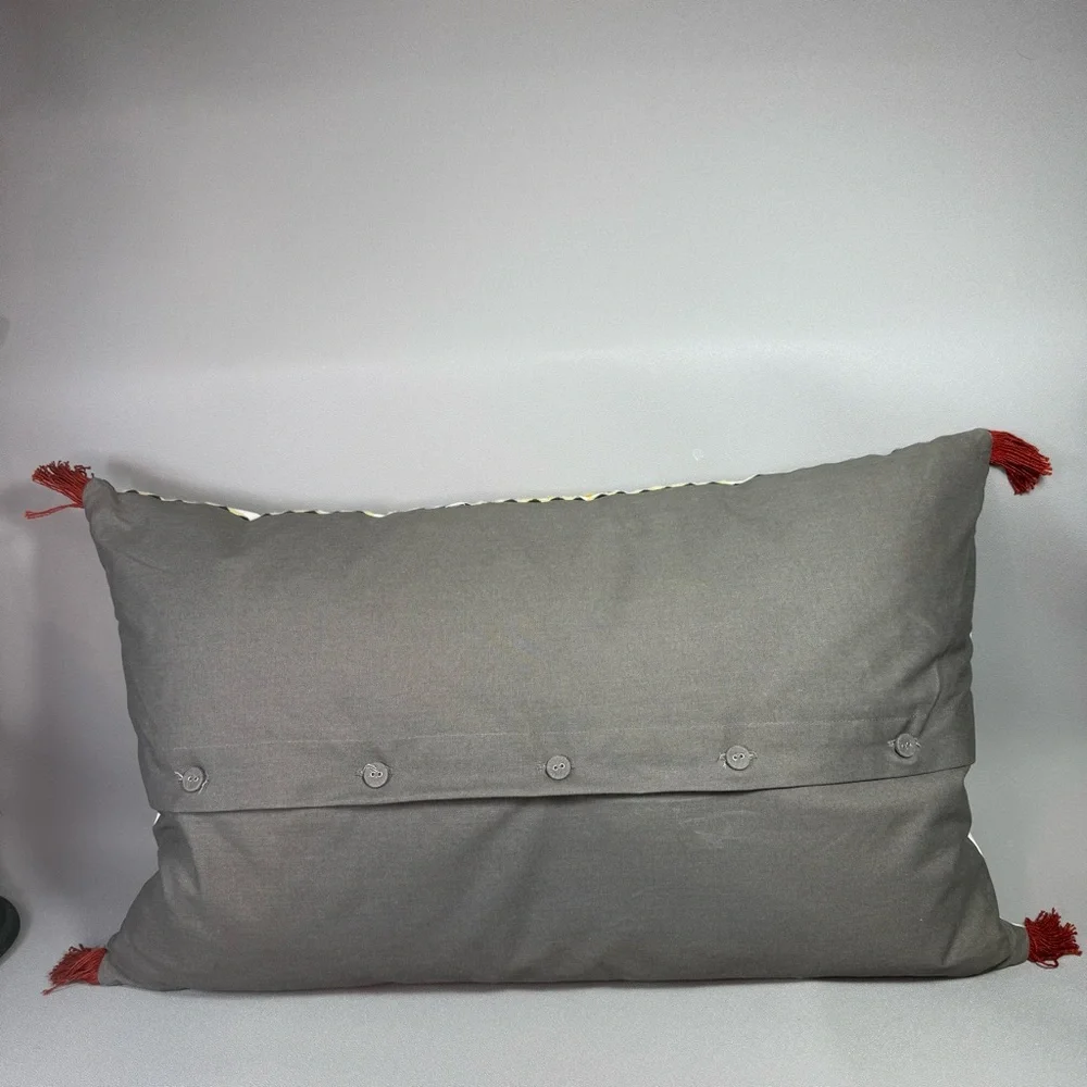 IKEA Rodarv Embroidered Decorative Throw Pillow Cover 16x26